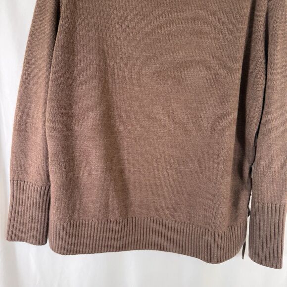 Athleta Wool Blend Sweater Women's XS Brown Knit Crew Neck Long Sleeve - Picture 10 of 10